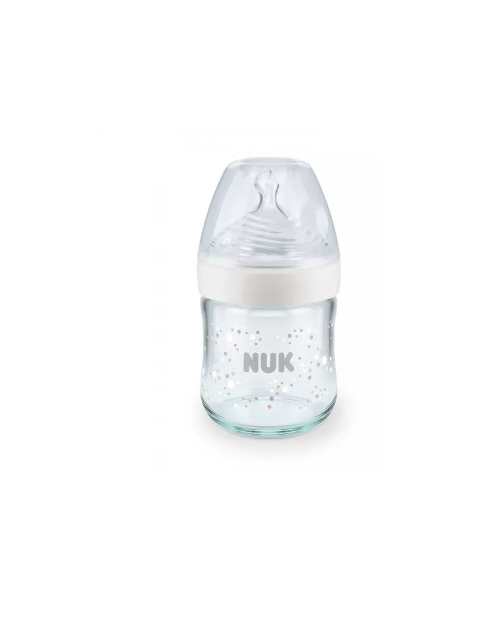 Nuk μπιμπερό γυάλινο με θηλή σιλικόνης nature sense soft 0-6m small 120ml - Nuk