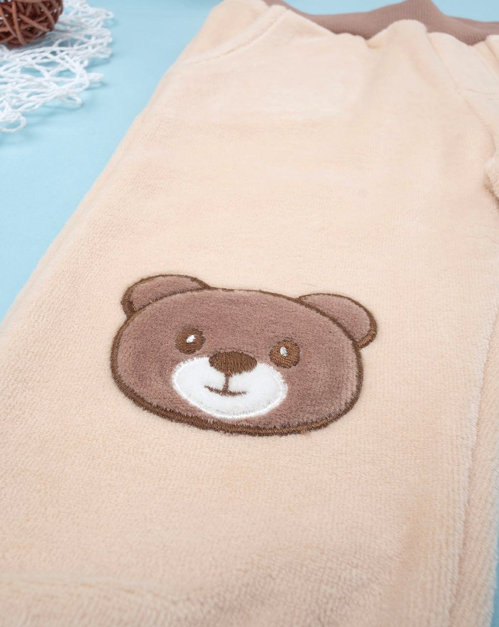 βρεφικό σετ σενίλ ζακέτα και φόρμα wild life για αγόρι - Prénatal