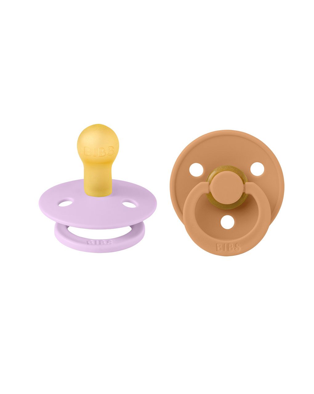 Bibs πιπίλες καουτσούκ colour violet sky/pumpkin 0+m σετ 2 τεμ.