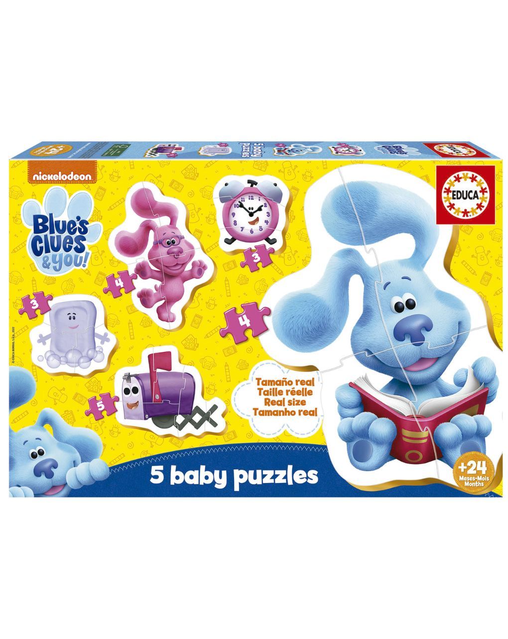 Educa παζλ 24μ+ blue's clues (5, 3-4-5 τμχ) π.019.397 - EDUCA