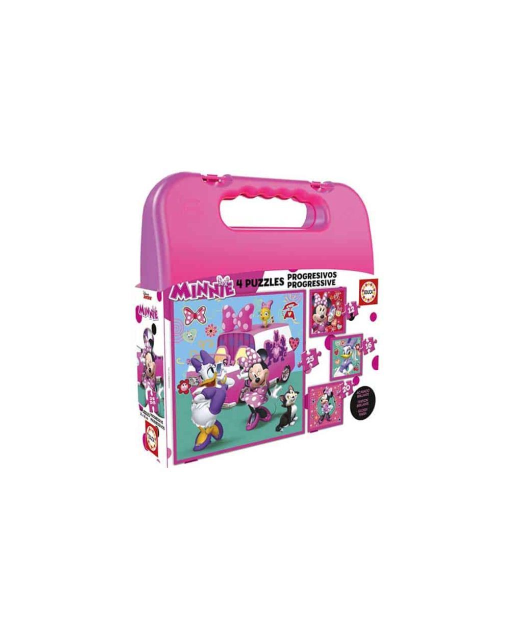 Educa παζλ βαλιτσάκι minnie (12-16-20-25) π.017.638 - EDUCA