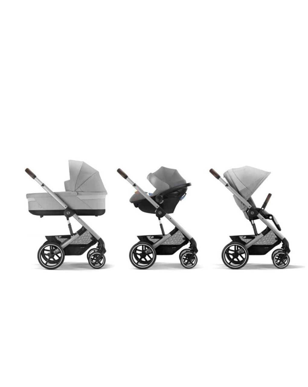 Cybex καρότσι 3σε1 balios s lux lava grey με κάθισμα aton s2 i-size + port bebe + αντάπτορες - Cybex