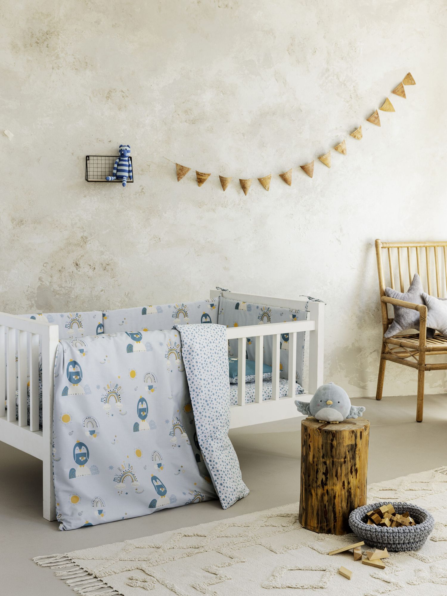 Nima home σετ σεντόνια κούνιας happy pingui 32985 - Nima