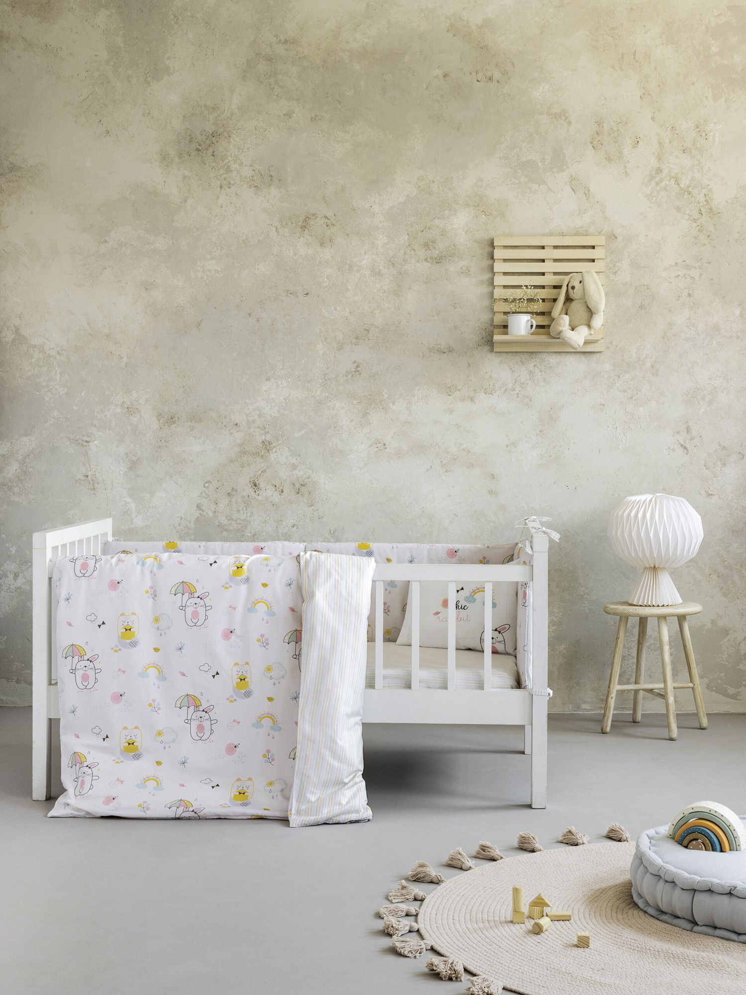 Nima home σετ σεντόνια κούνιας chic rabbit 32978 - Nima