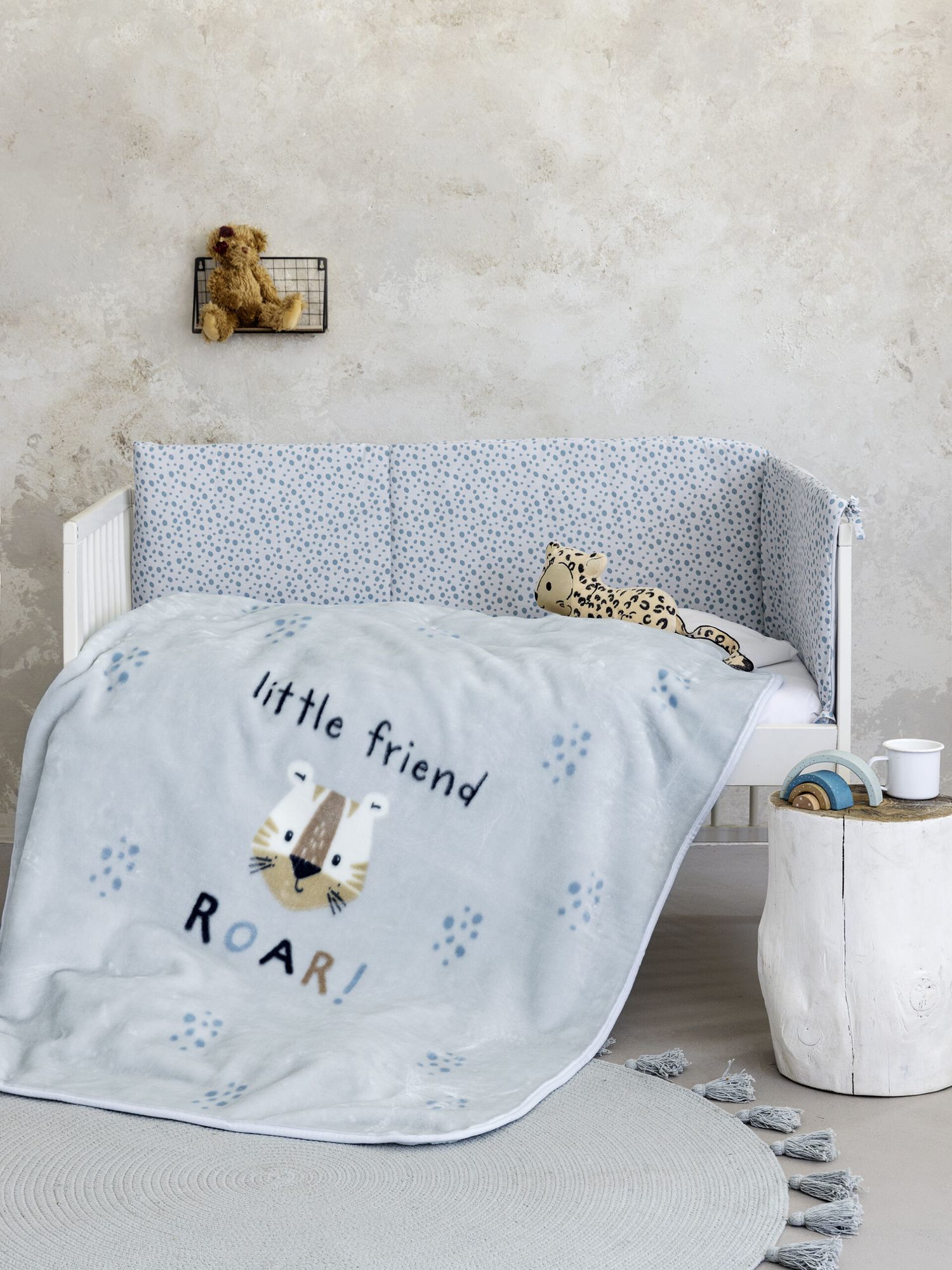 Nima home κουβέρτα βελουτέ κούνιας little friend 32345 - Nima