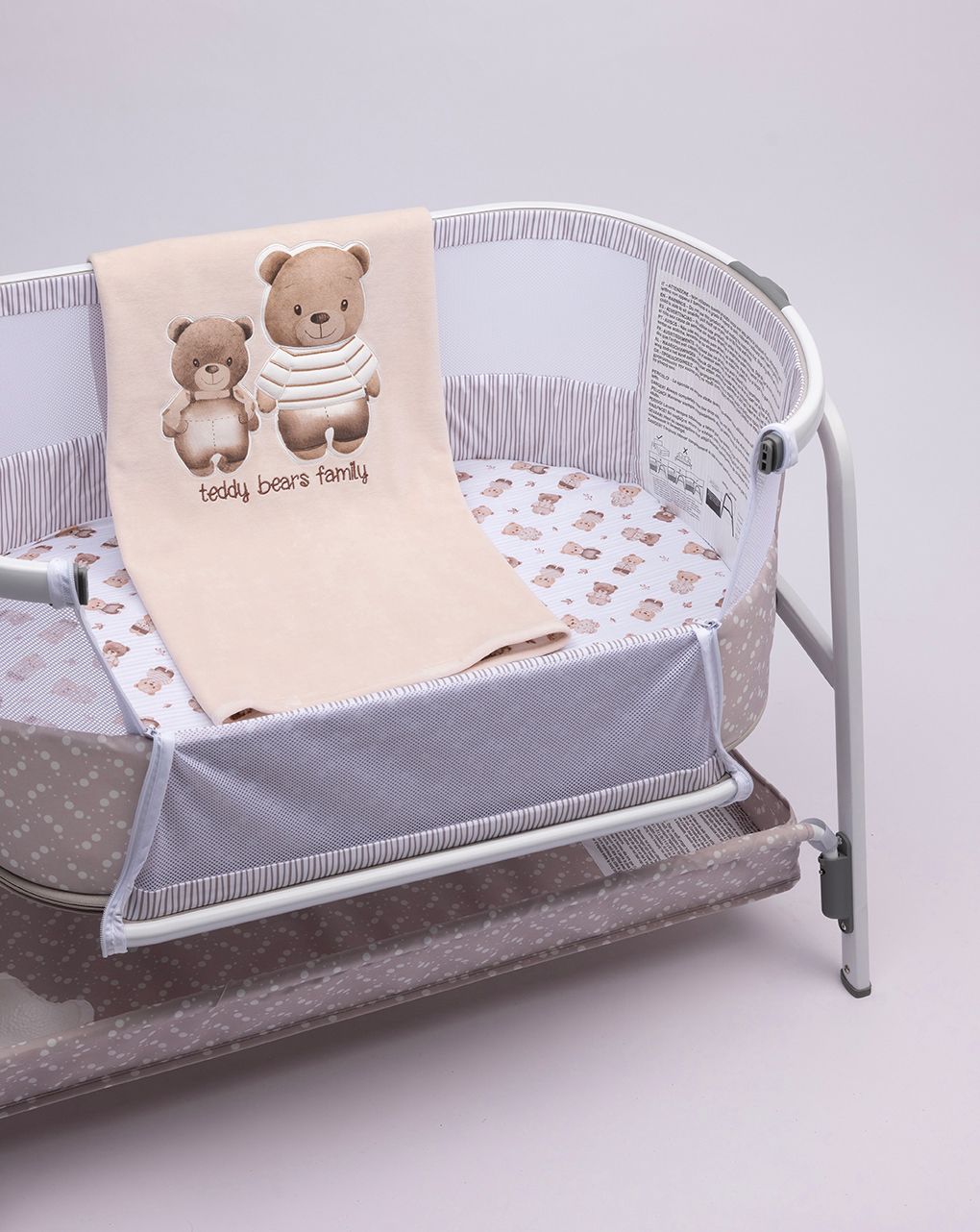 βρεφική σενίλ κουβέρτα teddy bears για λίκνο/πορτ-μπεμπέ