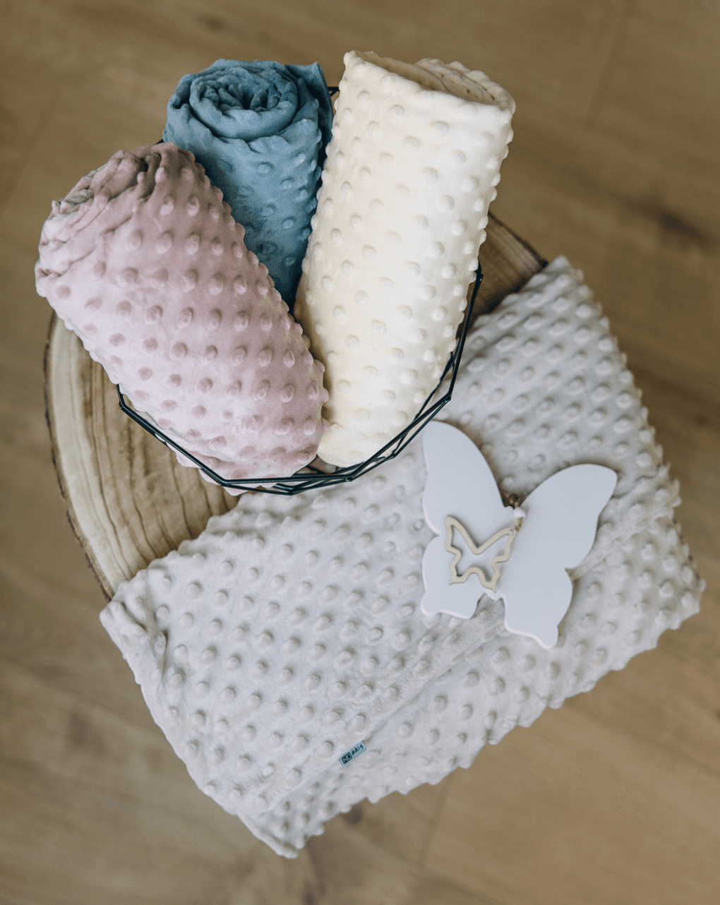 Bubaba κουβέρτα λίκνου minky μπλε 75x90 cm 40840 - BUBABA