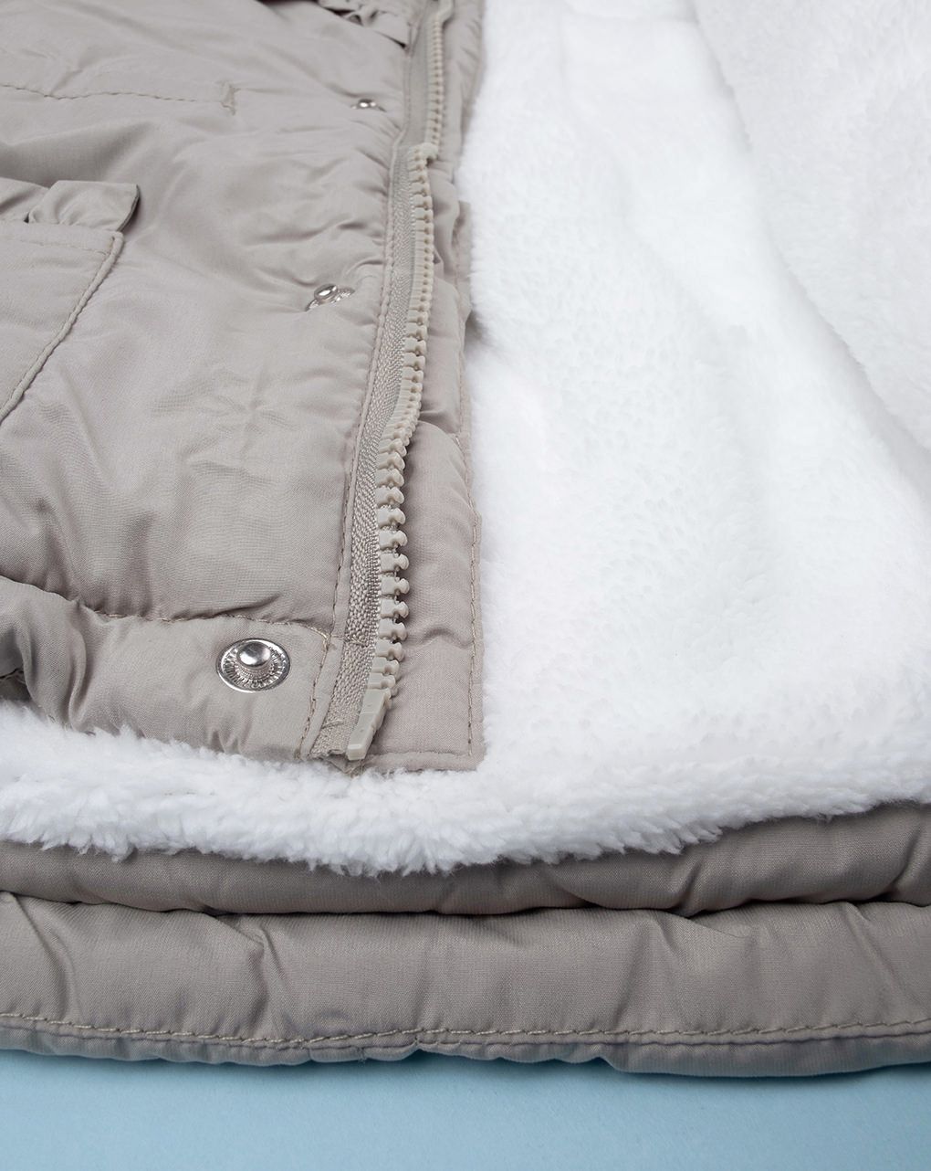 βρεφικό μπουφάν παρκά χακί για κορίτσι - Prénatal