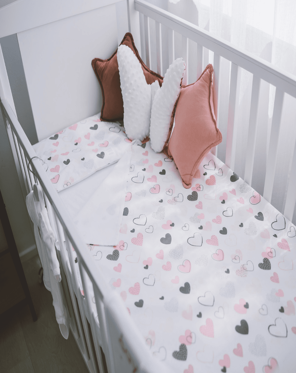 Bubaba σετ για κρεβάτι 2 τμχ pink hearts 50078 - BUBABA