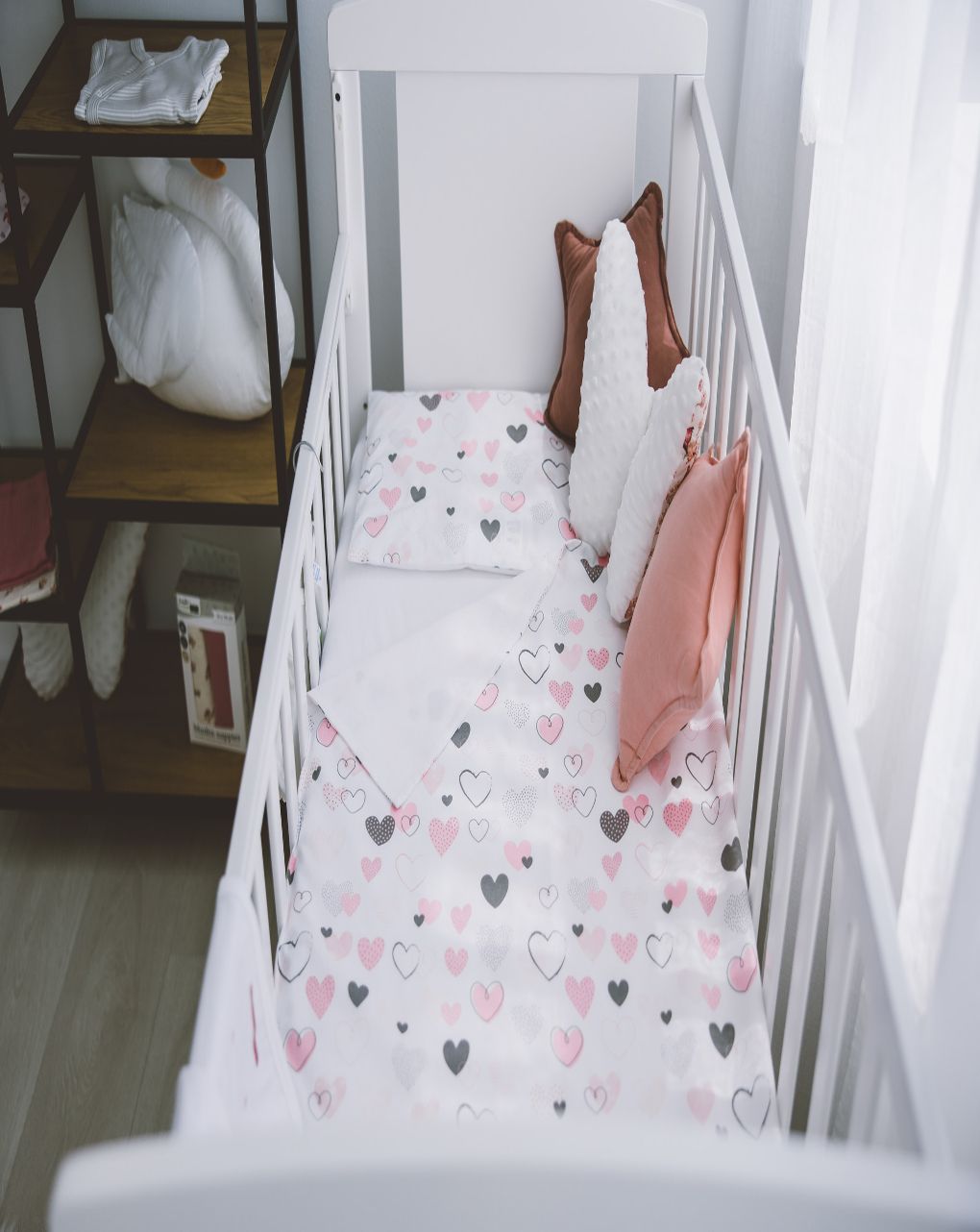 Bubaba σετ για κρεβάτι 2 τμχ pink hearts 50078