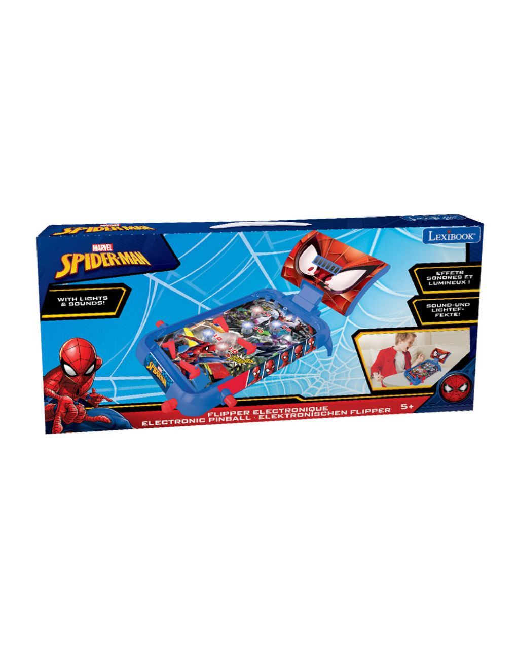 Lexibook ηλεκτρονικό φλίπερ spiderman με φώτα και ήχους 25.jg610sp - LEXIBOOK