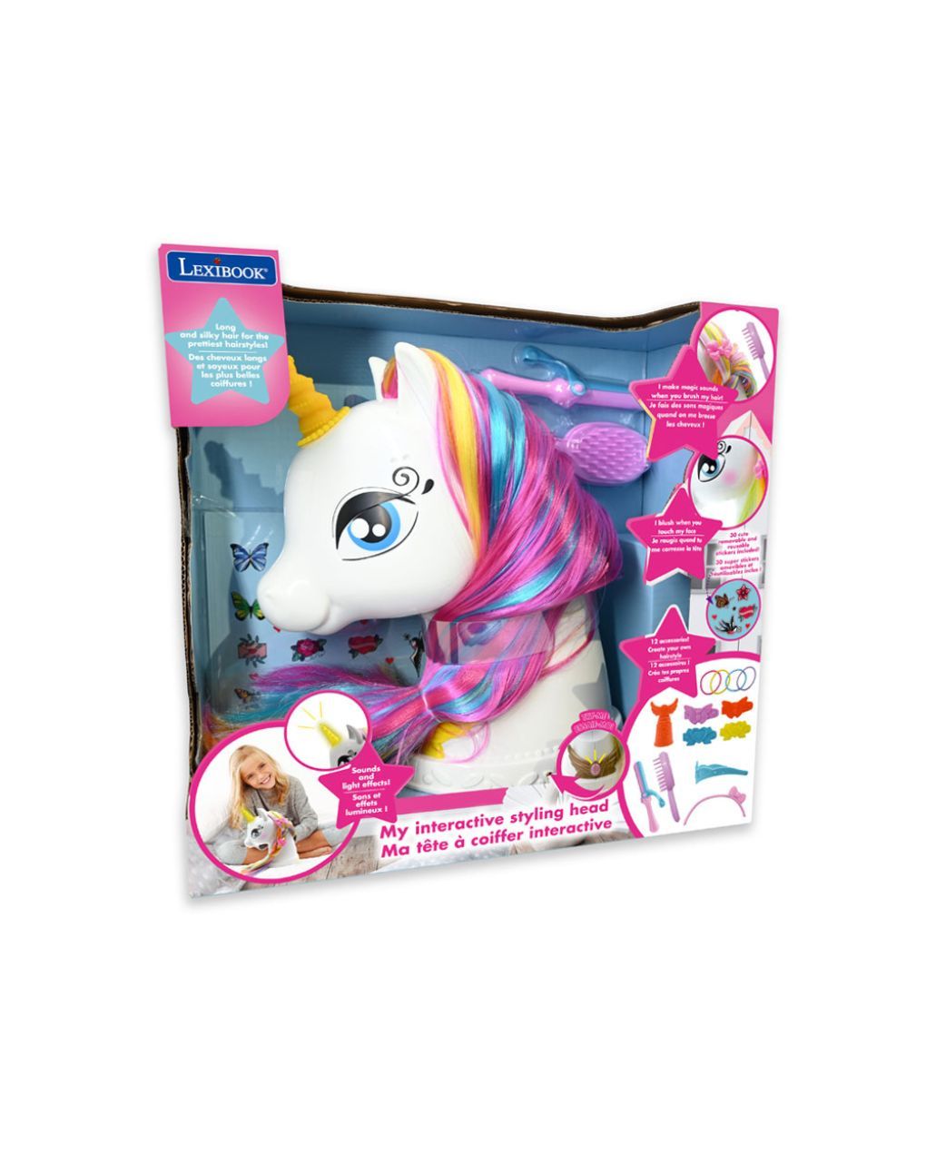 Lexibook μαγικός μονόκερος με αξεσουάρ, φωτισμό και εφέ shuni