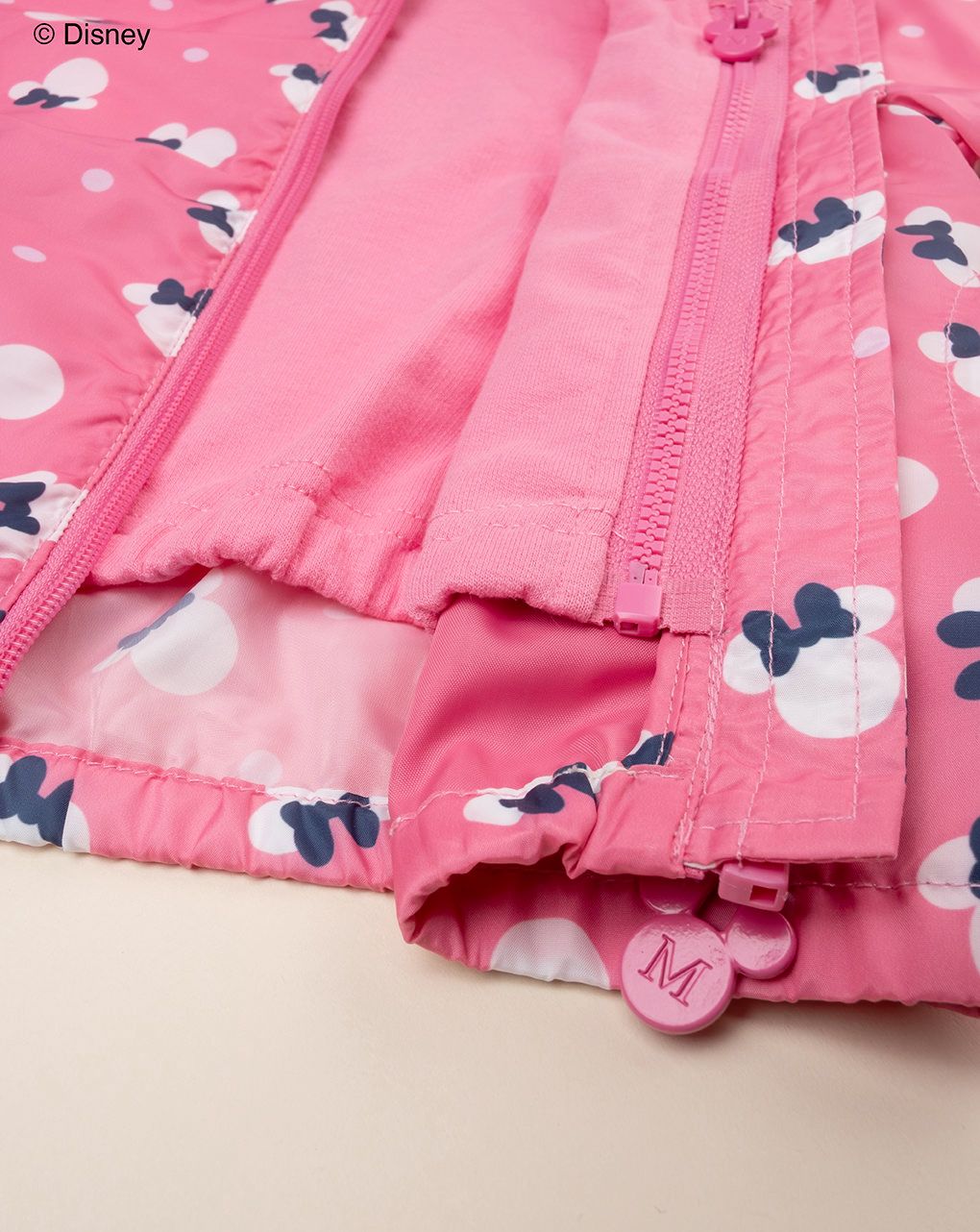 βρεφικό μπουφάν αντιανεμικό ροζ με τη minnie για κορίτσι - Prénatal