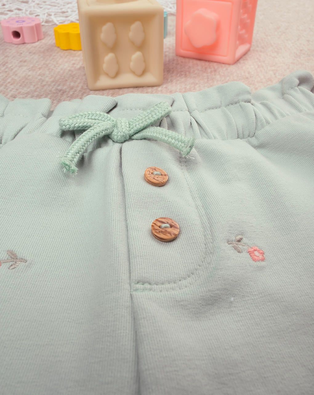 βρεφικό παντελόνι φόρμας πράσινο garden για κορίτσι - Prénatal