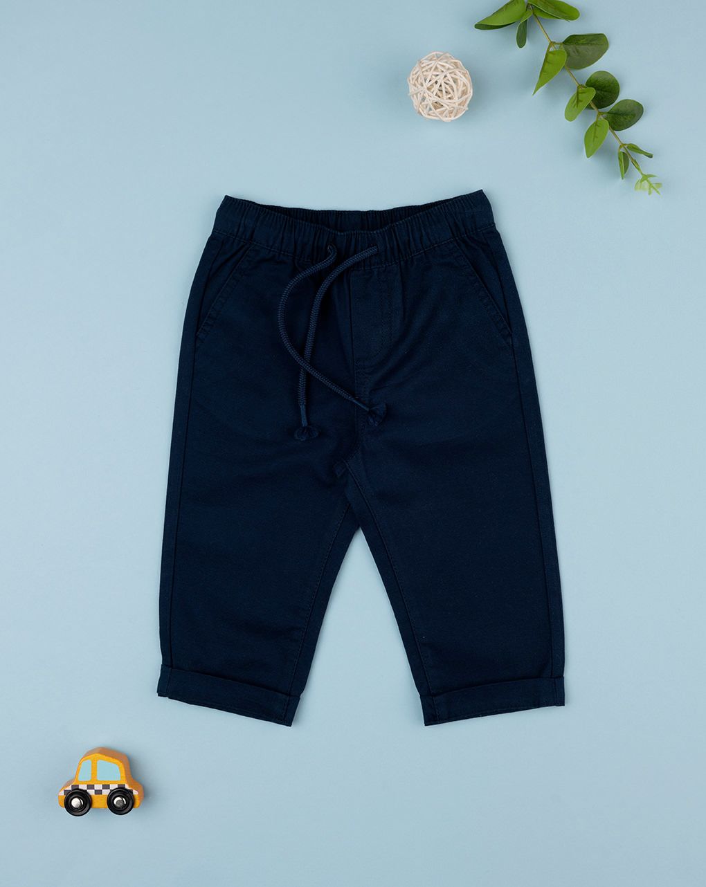 βρεφικό παντελόνι twill μπλε σκούρο για αγόρι