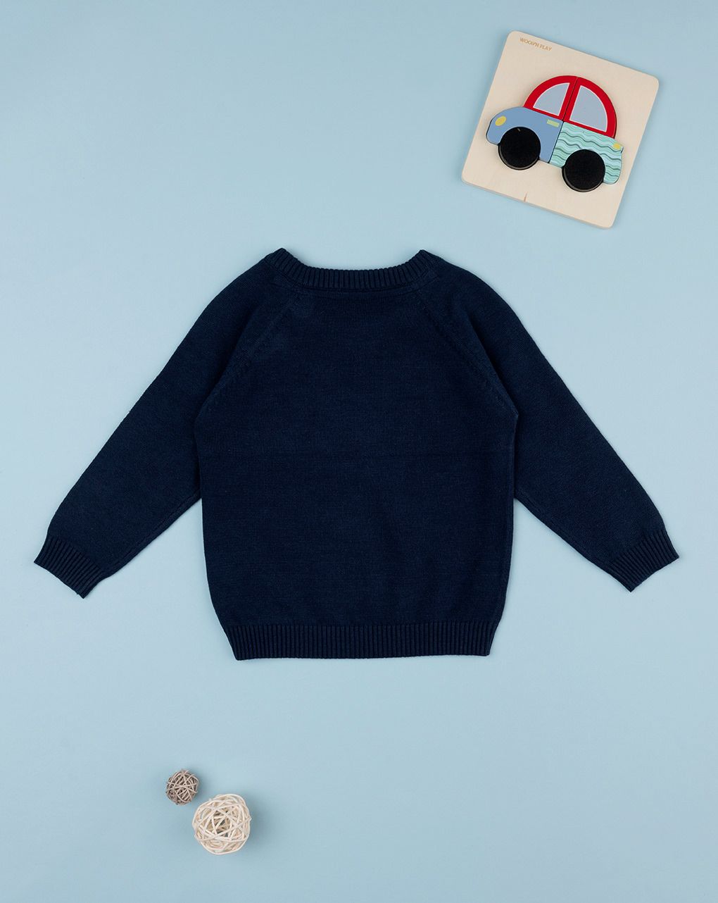 βρεφικό πουλόβερ μπλε σκούρο ''άπειρο '' για αγόρι - Prénatal