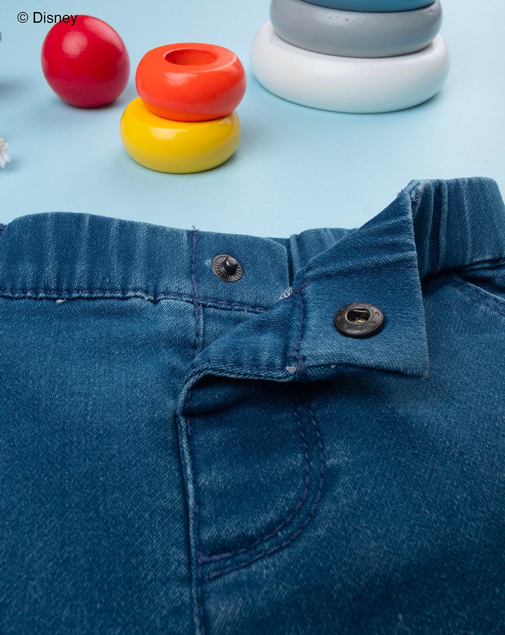 βρεφικό τζιν παντελόνι μπλε με το mickey για αγόρι - Prénatal