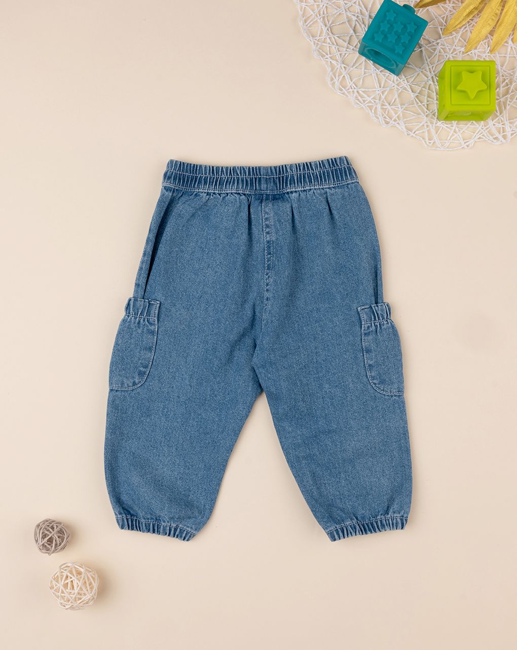βρεφικό τζιν παντελόνι balloon garden για κορίτσι - Prénatal