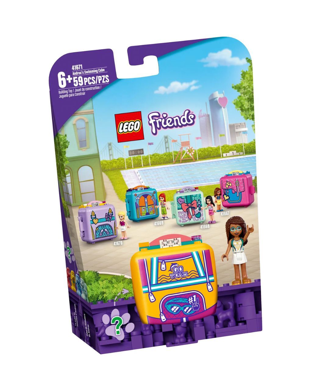Lego friends friends andreas swimming cube 41671