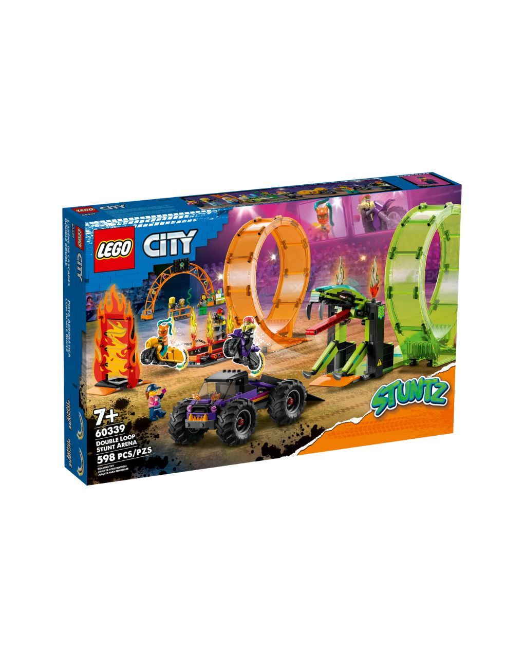 Lego city stuntz ακροβατική πίστα με δύο λουπ 60339