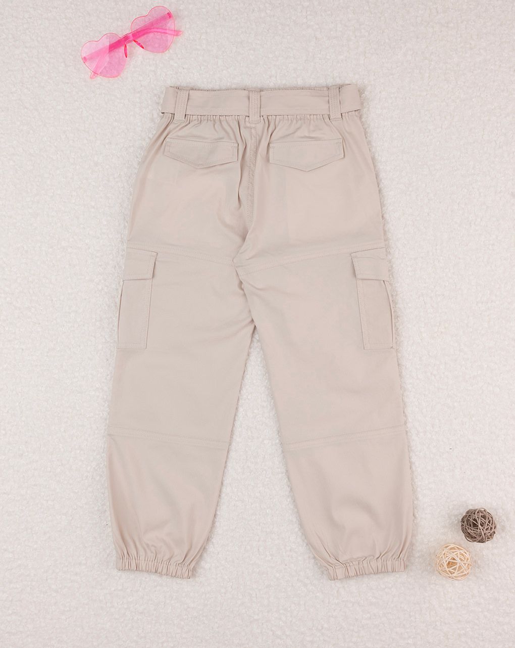 παιδικό παντελόνι cargo μπεζ garden girl για κορίτσι - Prénatal