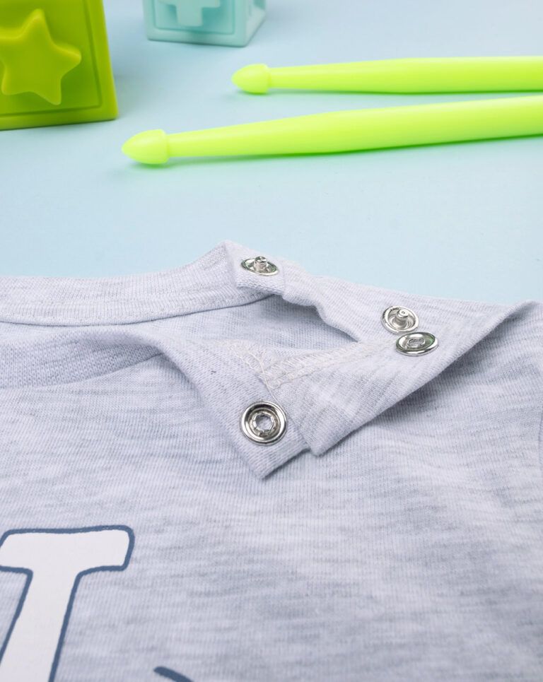 βρεφική μπλούζα γκρι με σκυλάκια για αγόρι - Prénatal