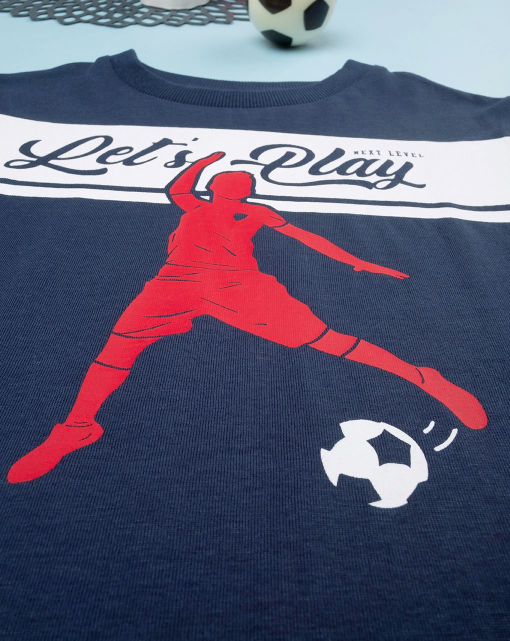 παιδική μπλούζα μπλε let's play για αγόρι - Prénatal