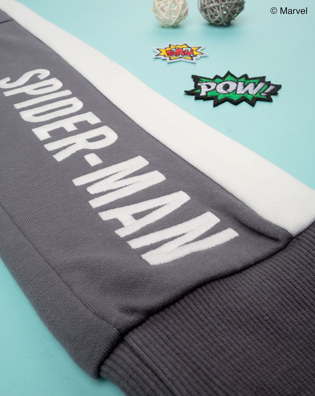 παιδικό παντελόνι φόρμας γκρι με τον spiderman για αγόρι - Prénatal