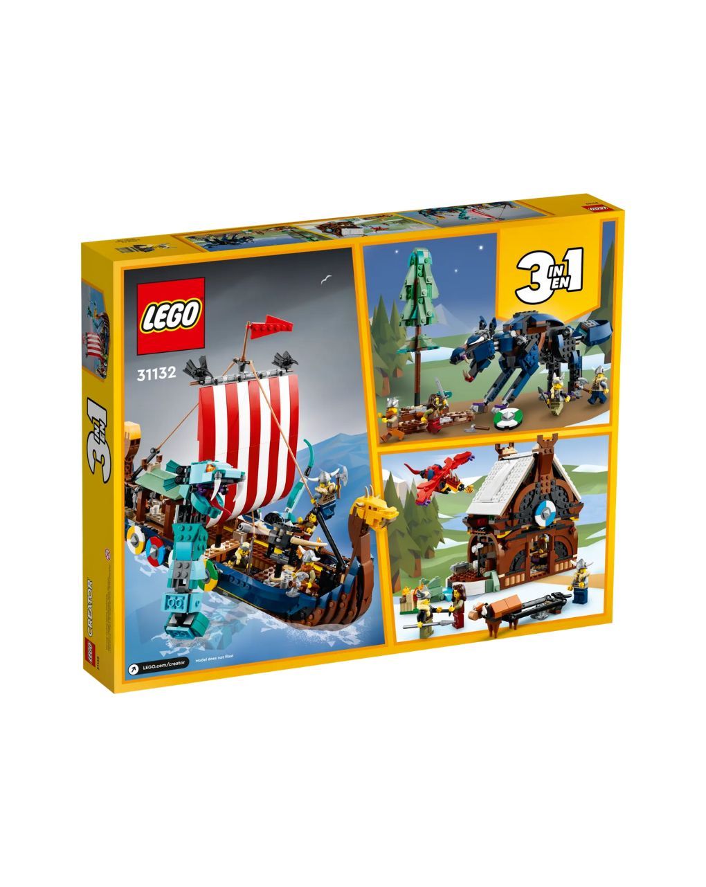 Lego creator 3in1 viking ship & the midgard serpent 31132 - Lego, Lego Creator