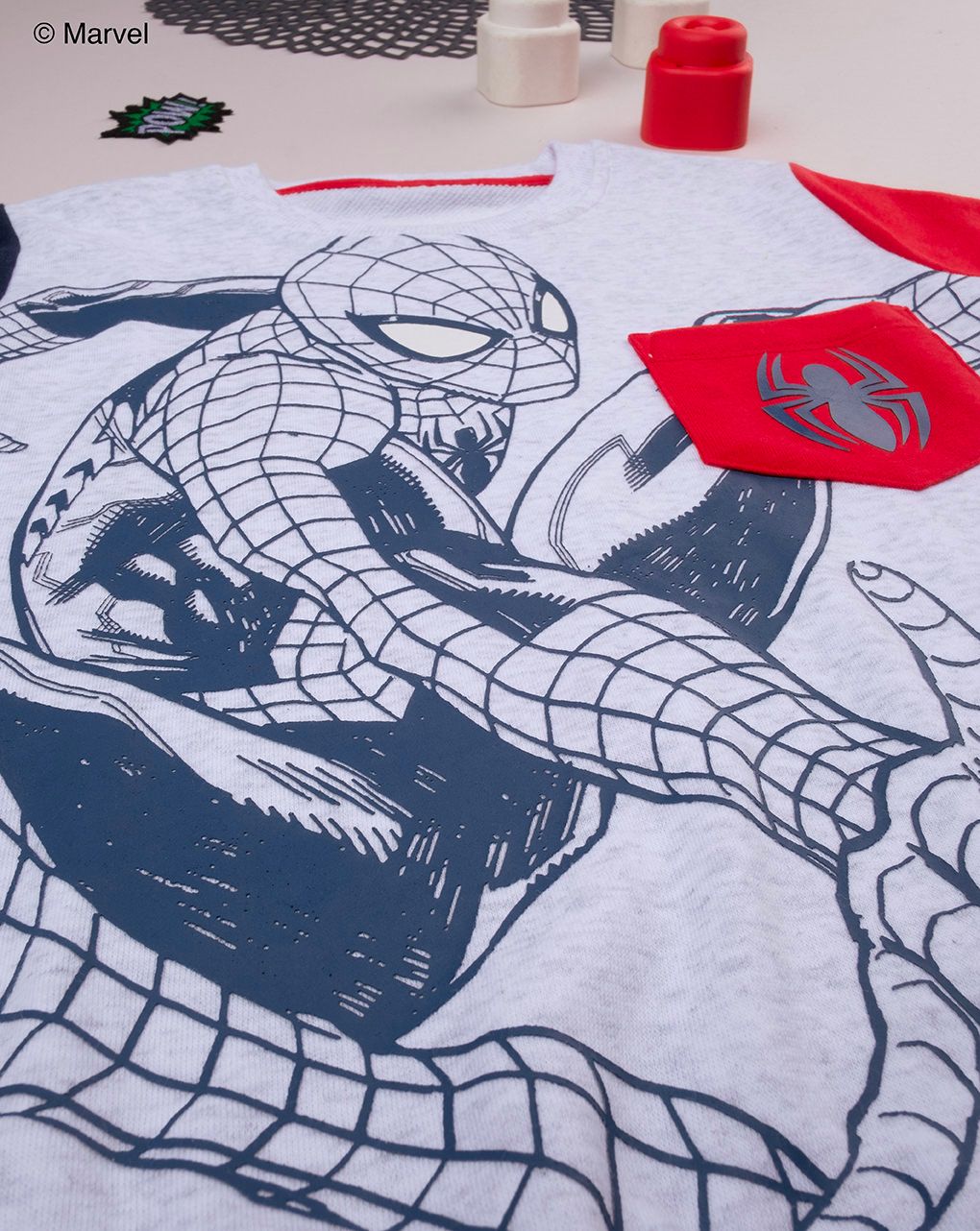 παιδική μπλούζα φούτερ γκρι spiderman για αγόρι - Prénatal
