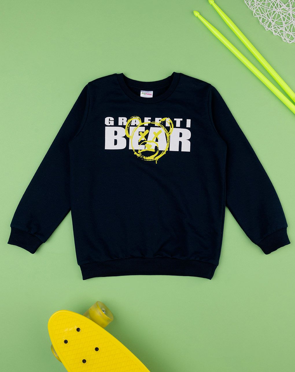 παιδική μπλούζα φούτερ μπλε bear για αγόρι - Prénatal