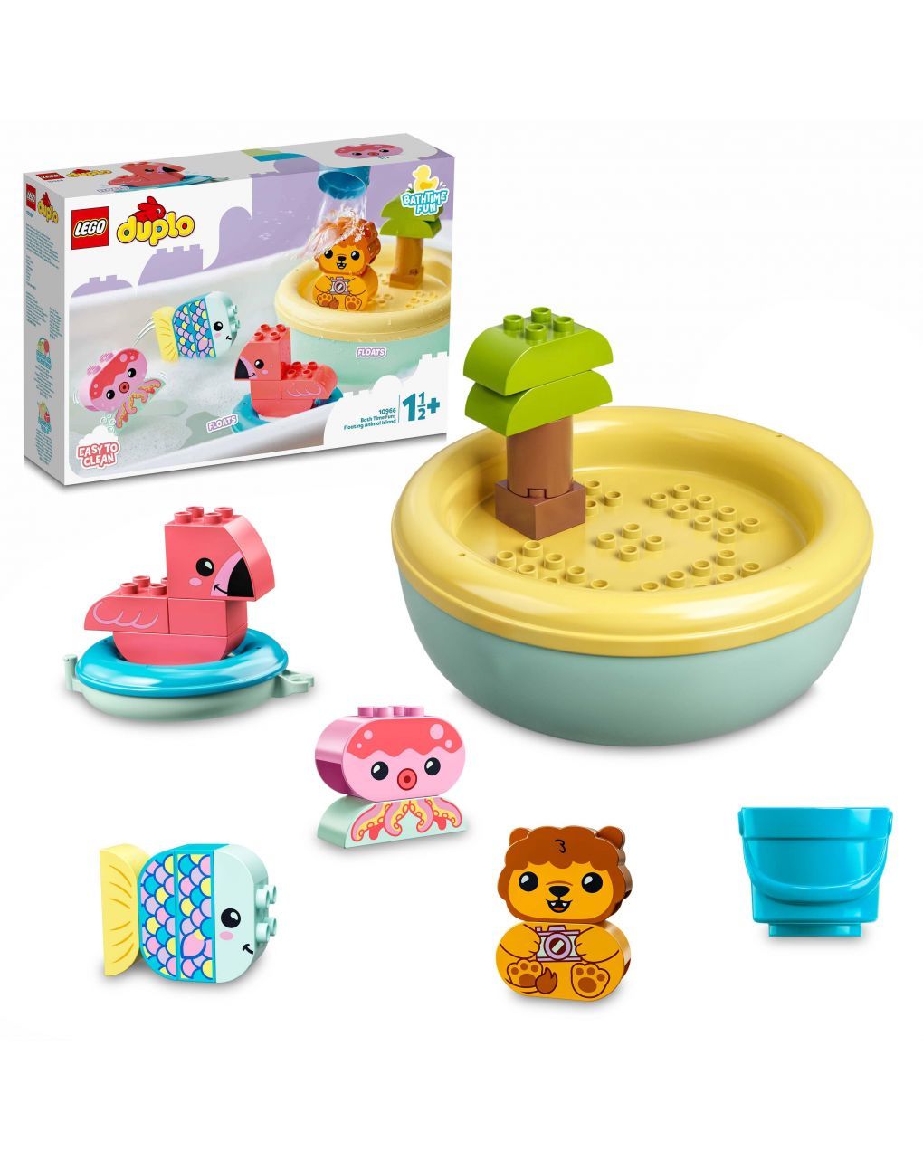 Lego duplo my first διασκέδαση στο μπάνιο: νησί ζώων που επιπλέει 10966