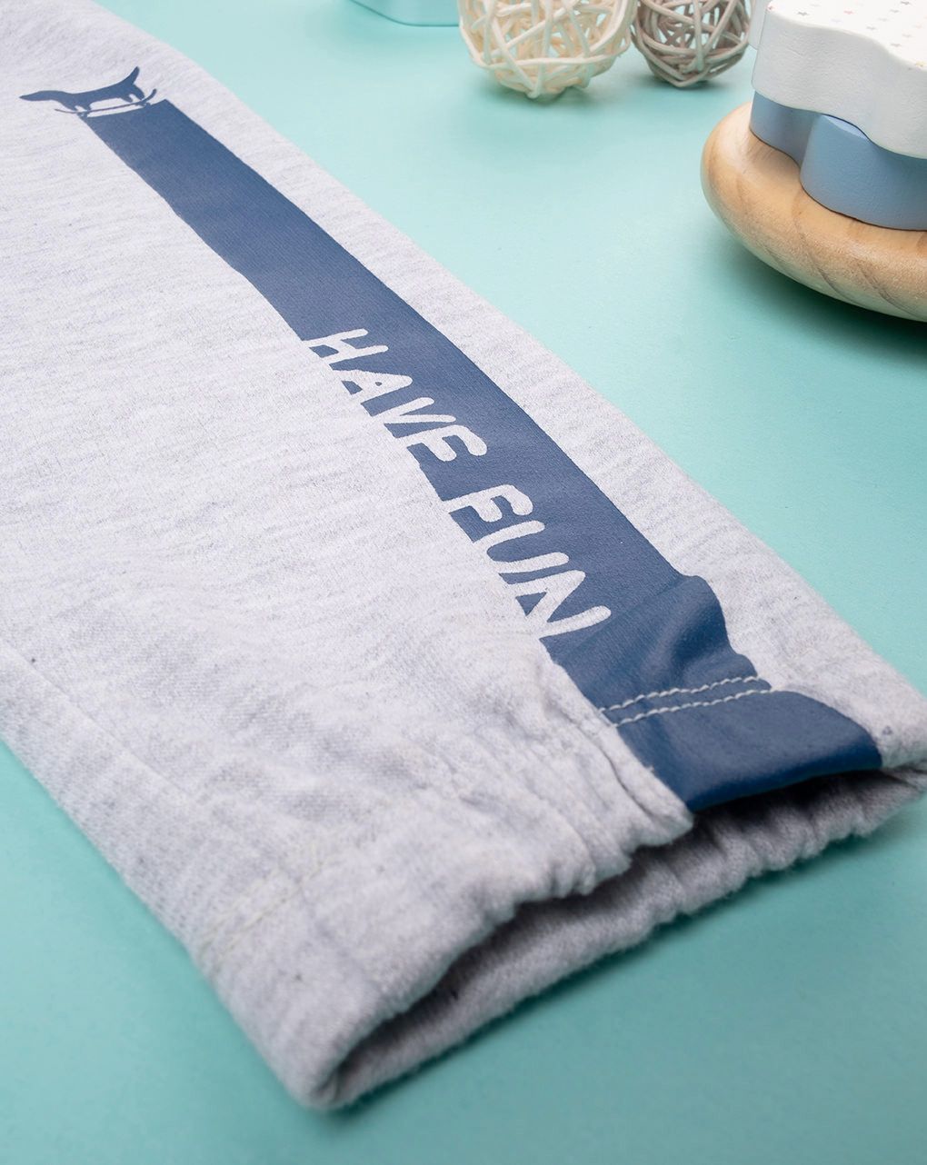 βρεφικό παντελόνι φόρμας γκρι have fun για αγόρι - Prénatal