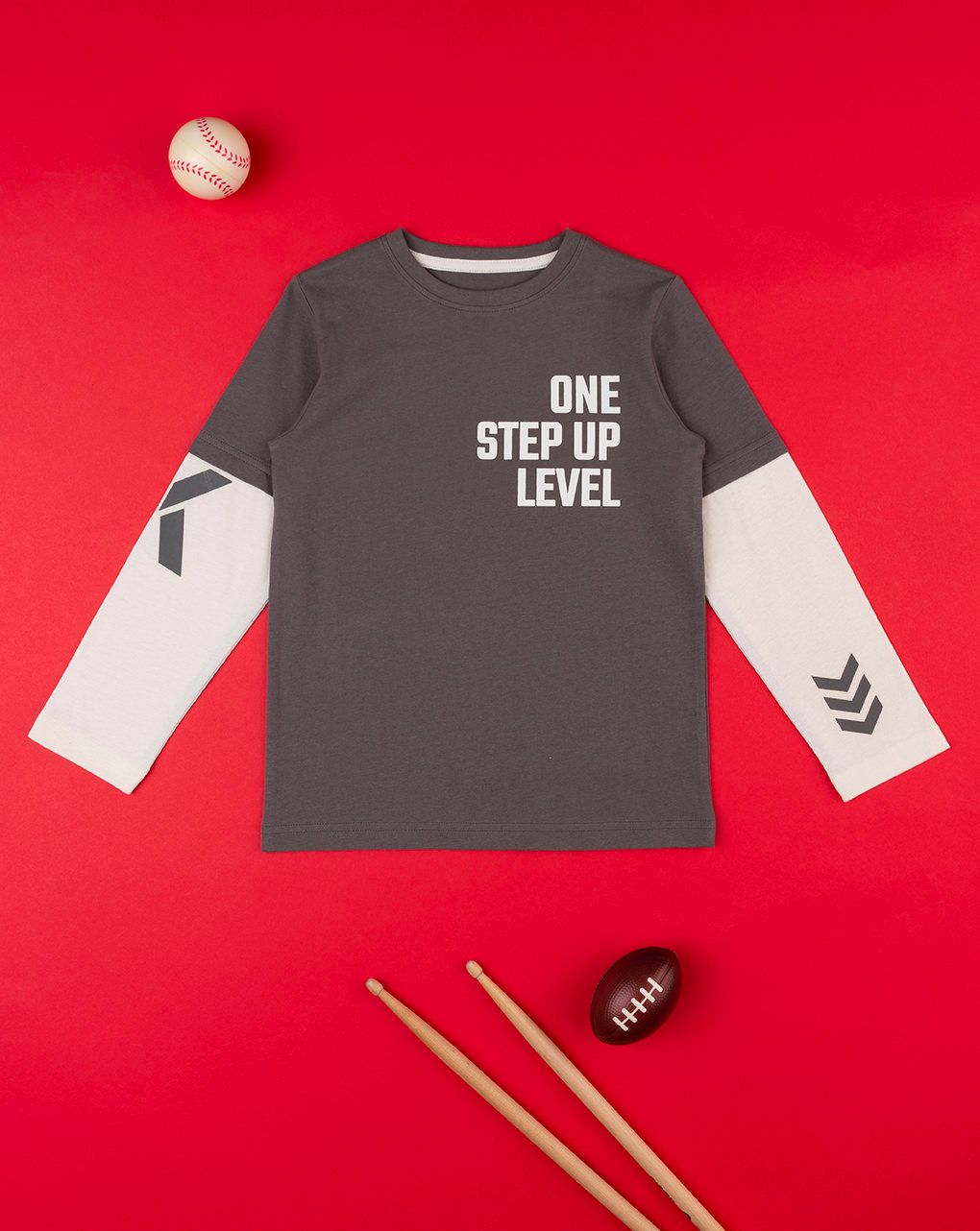 παιδική μπλούζα γκρι step up για αγόρι - Prénatal