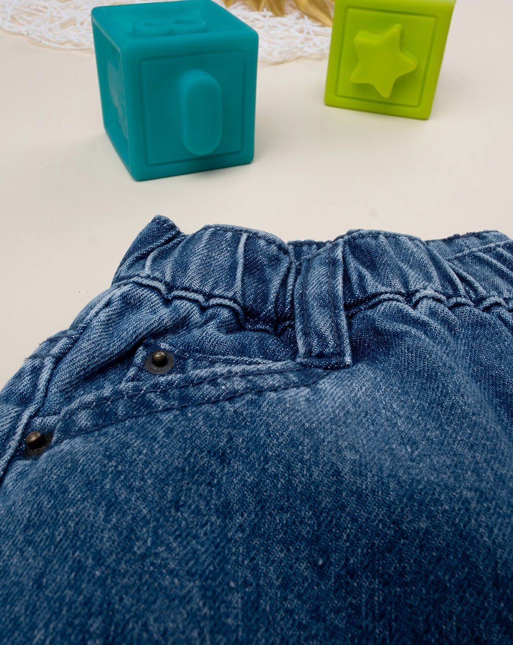 βρεφικό τζιν παντελόνι μπλε για αγόρι - Prénatal