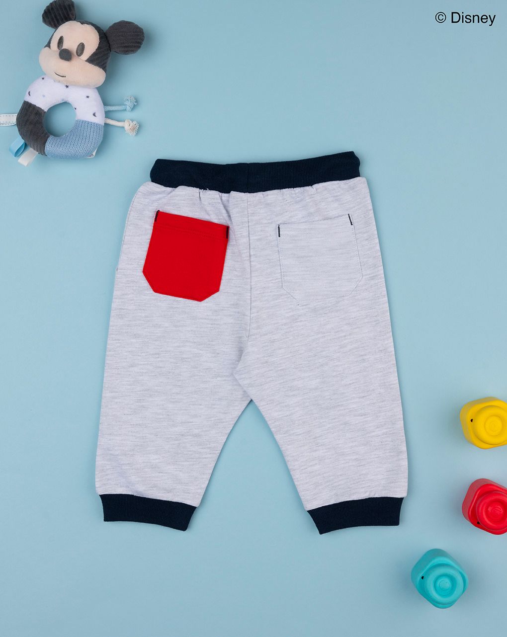 βρεφικό παντελόνι φόρμας γκρι με το mickey για αγόρι - Prénatal
