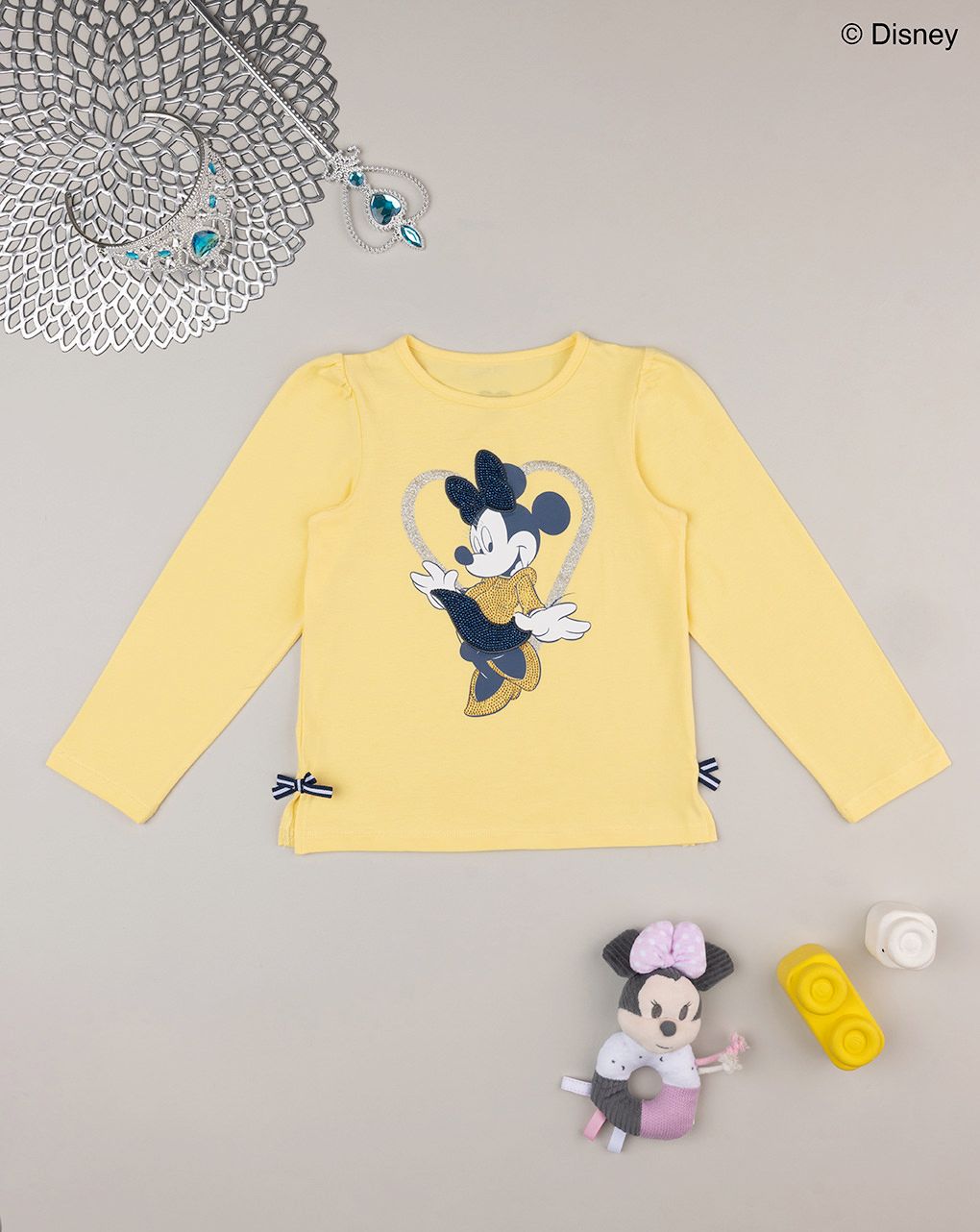 παιδική μπλούζα κίτρινη με τη minnie για κορίτσι