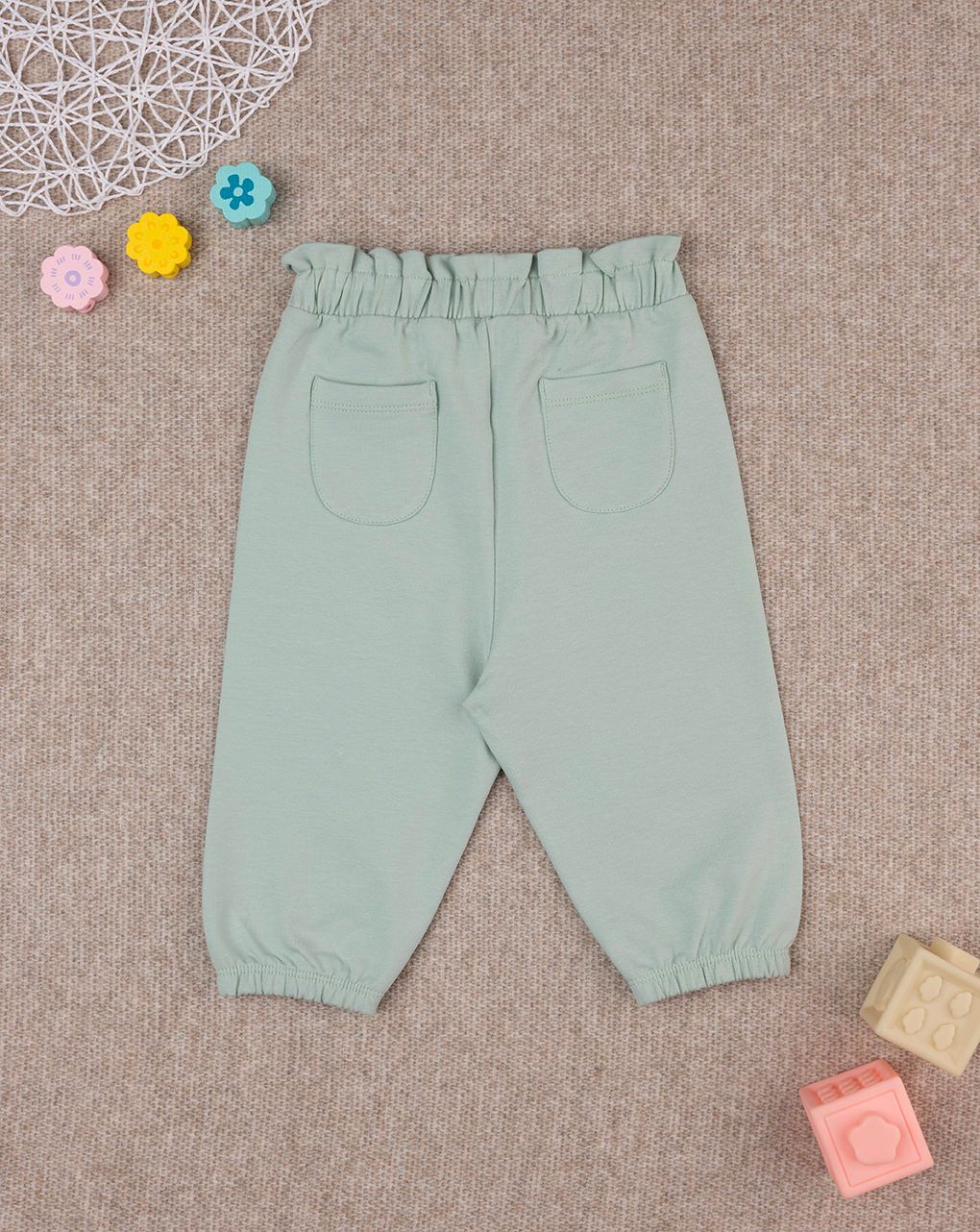 βρεφικό παντελόνι φόρμας πράσινο garden για κορίτσι - Prénatal