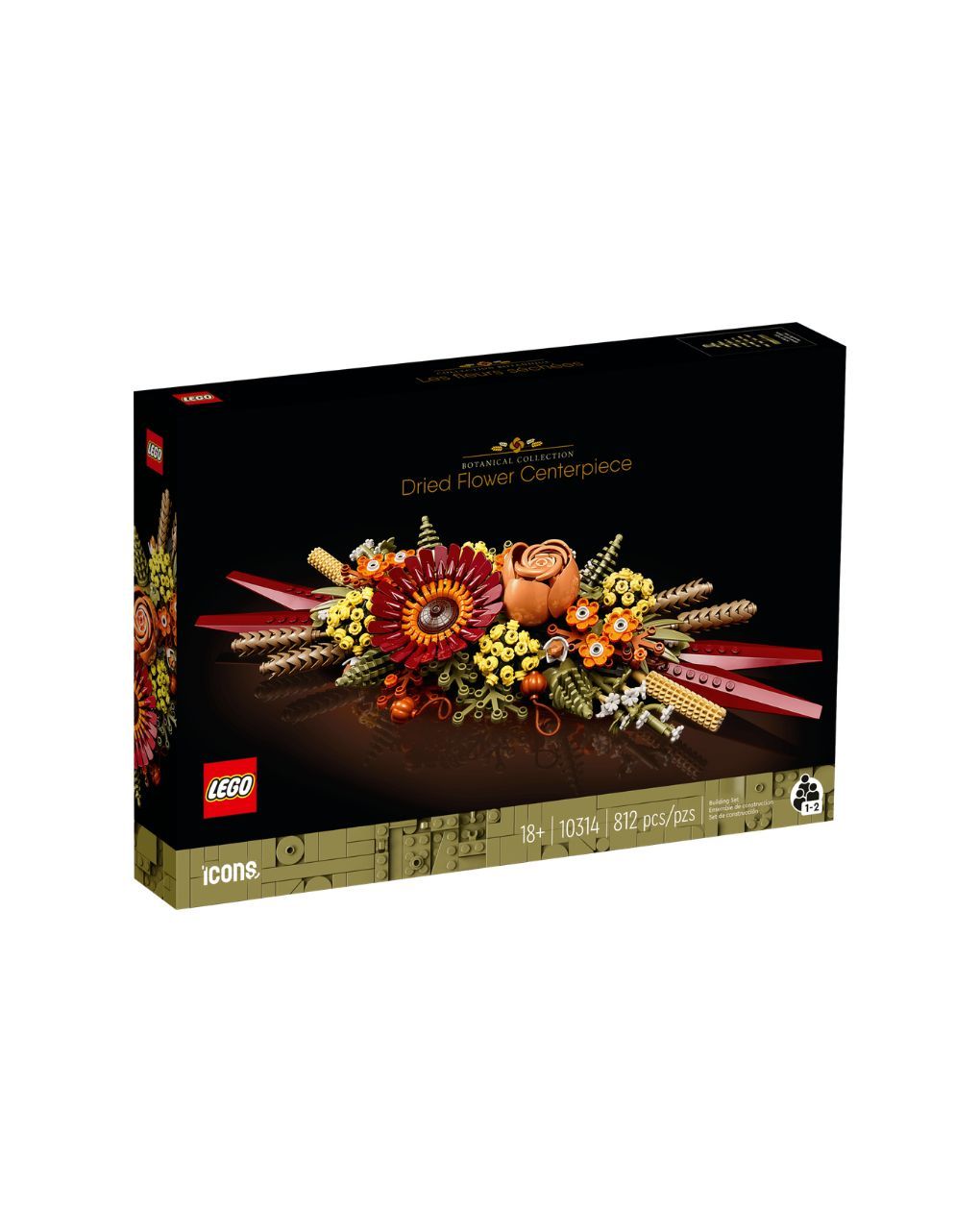 Lego icons botanical dried flower centerpiece 10314