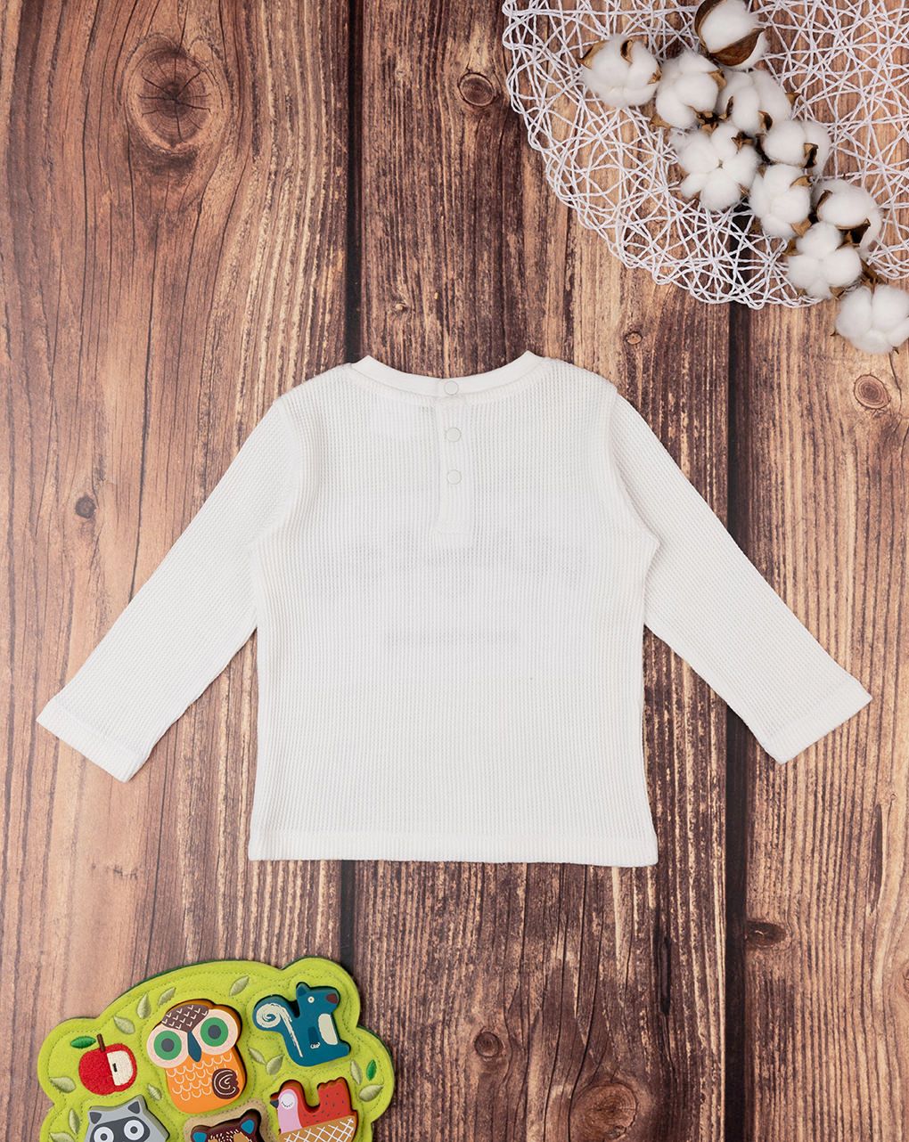 βρεφική μπλούζα λευκή fearless για αγόρι - Prénatal