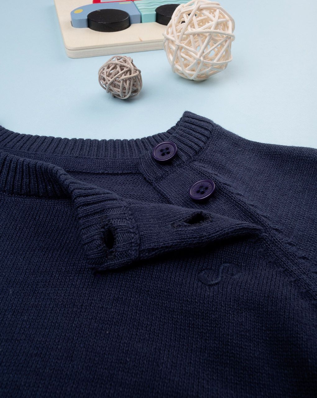 βρεφικό πουλόβερ μπλε σκούρο ''άπειρο '' για αγόρι - Prénatal