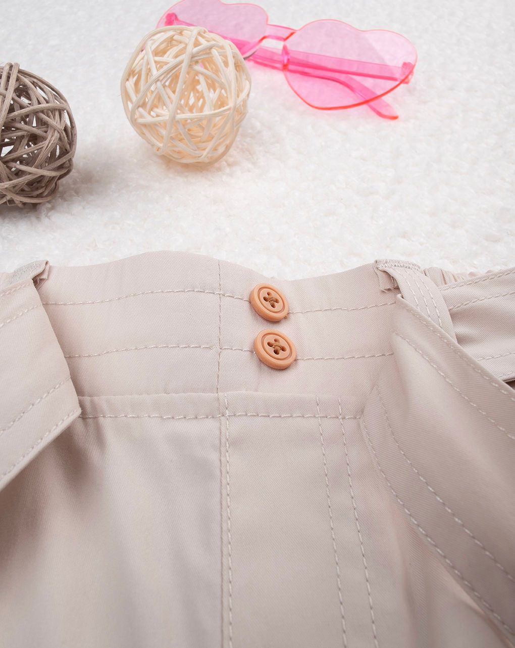 παιδικό παντελόνι cargo μπεζ garden girl για κορίτσι - Prénatal