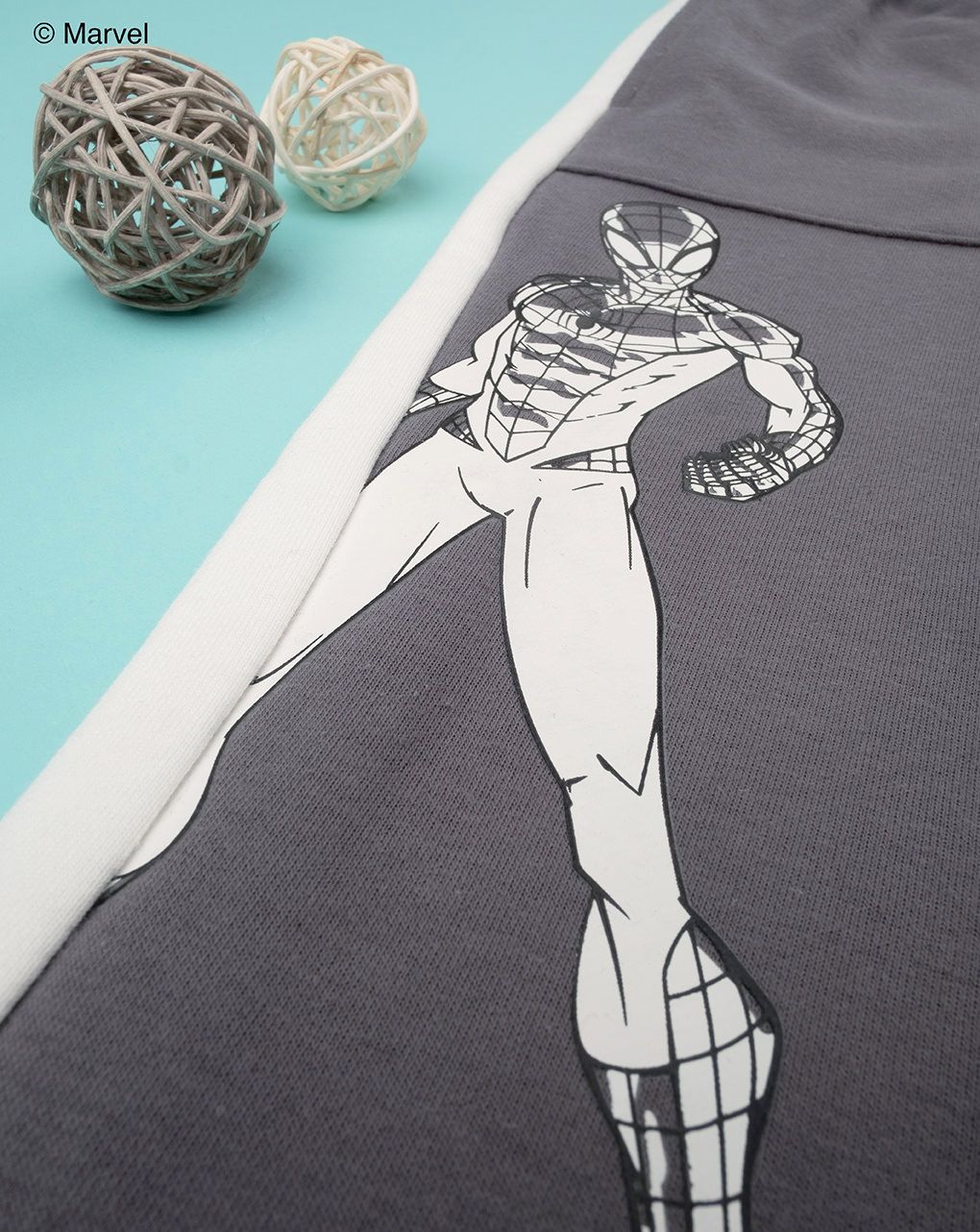 παιδικό παντελόνι φόρμας γκρι με τον spiderman για αγόρι - Prénatal