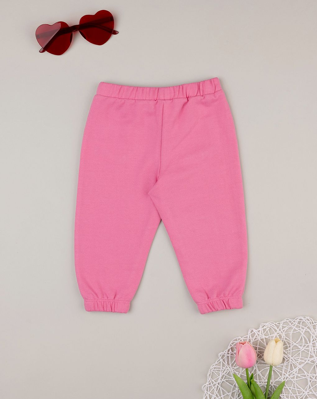 βρεφικό παντελόνι φόρμας φούξια love για κορίτσι - Prénatal