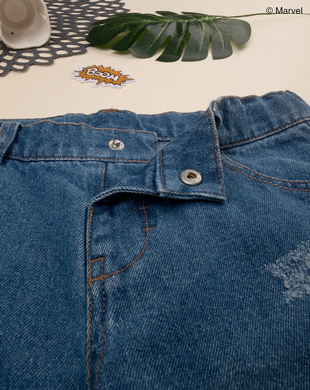 παιδικό τζιν παντελόνι μπλε spiderman για αγόρι - Prénatal
