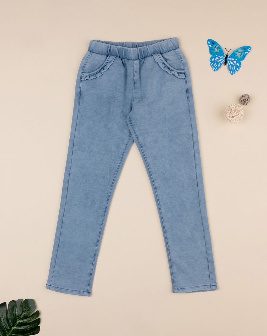 παιδικό τζιν κολάν μπλε για κορίτσι - Prénatal