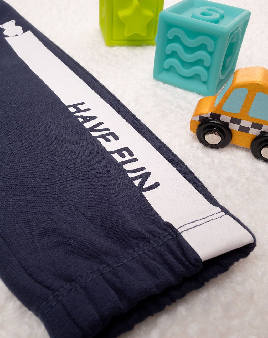 βρεφικό παντελόνι φόρμας μπλε have fun για αγόρι - Prénatal