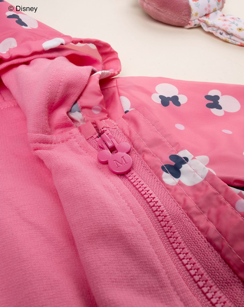 βρεφικό μπουφάν αντιανεμικό ροζ με τη minnie για κορίτσι - Prénatal