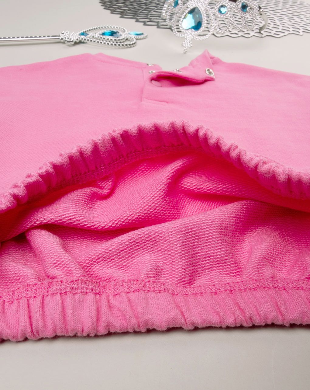 βρεφική μπλούζα φούτερ φούξια happiness για κορίτσι - Prénatal