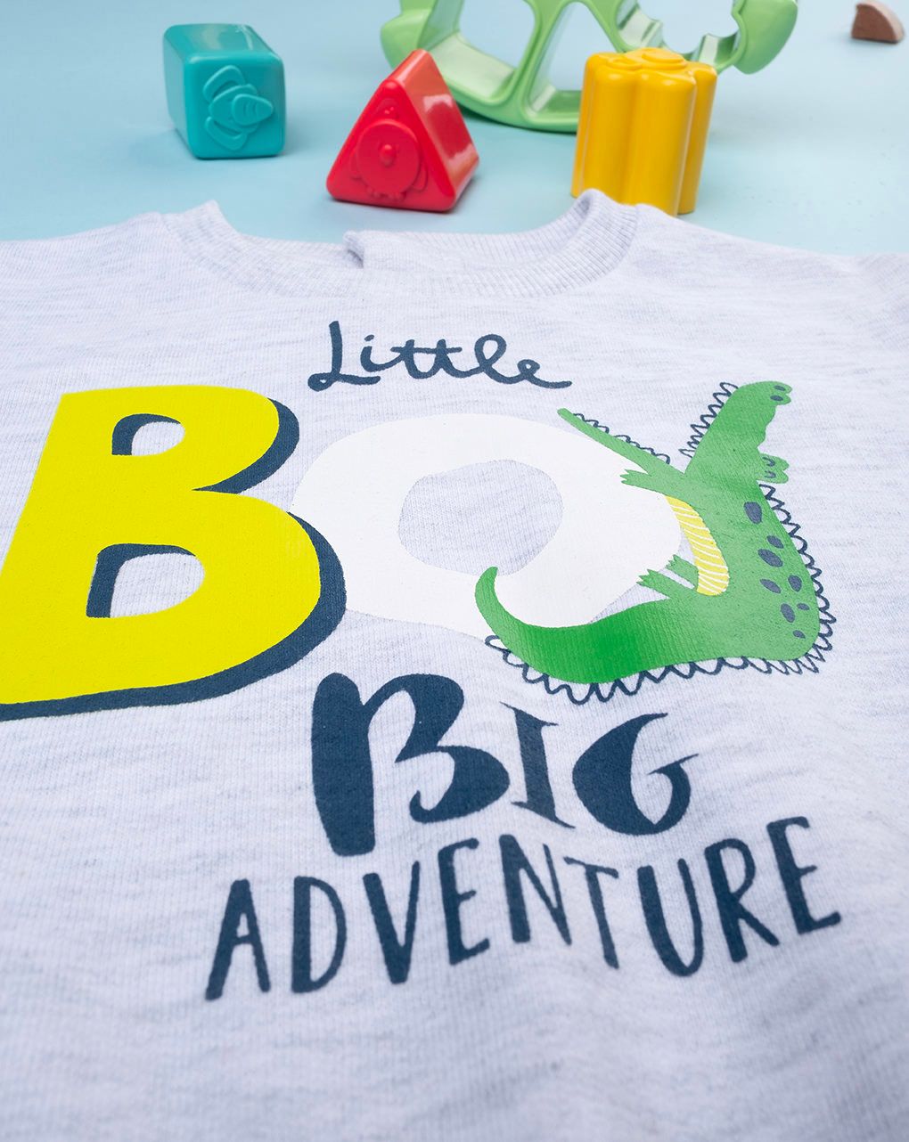 βρεφικό σετ μπλούζα φούτερ και φόρμα big adventure για αγόρι - Prénatal